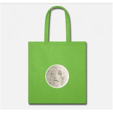 Crying Moon 1 Lime Green Tote Bag